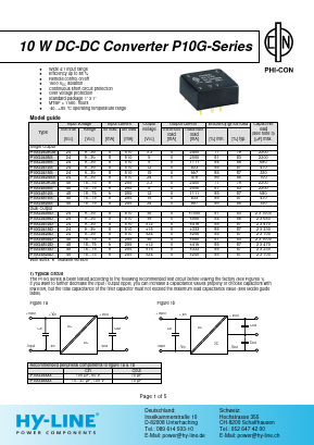 P10G2412D Datasheet PDF HY-LINE Power Components