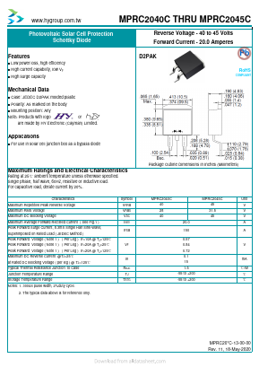MPRC2040C Datasheet PDF HY ELECTRONIC CORP.