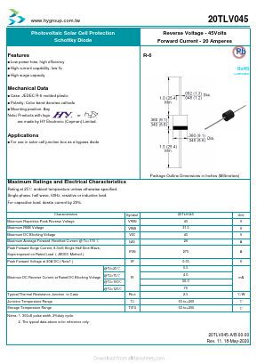 20TLV045 Datasheet PDF HY ELECTRONIC CORP.