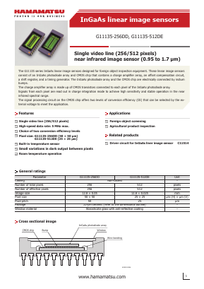 G11135-512DE Datasheet PDF Hamamatsu Photonics