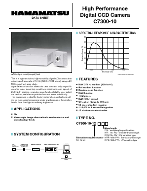 C7300-10 Datasheet PDF Hamamatsu Photonics