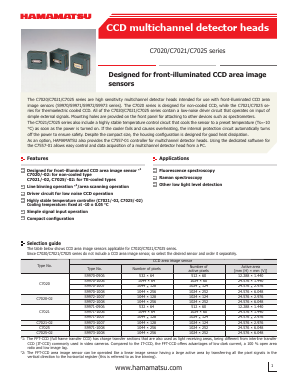 C7021-02 Datasheet PDF Hamamatsu Photonics