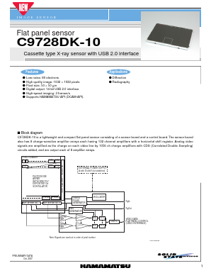 C9728DK-10 Datasheet PDF Hamamatsu Photonics