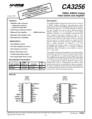 CA3256E Datasheet PDF Harris Semiconductor