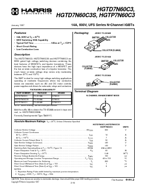 G7N60C Datasheet PDF Harris Semiconductor