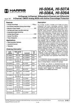 HI-506A Datasheet PDF Harris Semiconductor