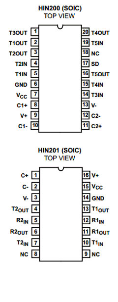 HIN205 Datasheet PDF Harris Semiconductor