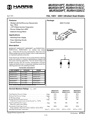 MUR3010PT Datasheet PDF Harris Semiconductor