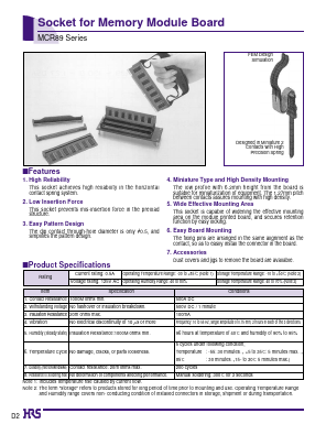 MCR89-130D-1.27DSA Datasheet PDF HIROSE ELECTRIC
