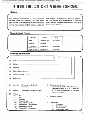 JR25RC-10S Datasheet PDF HIROSE ELECTRIC