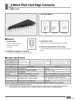 CR6-15-3.96DS Datasheet PDF HIROSE ELECTRIC