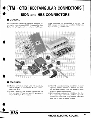 CTB-4MJ-88SR Datasheet PDF HIROSE ELECTRIC