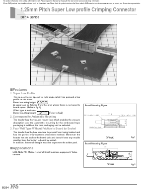 DF14-10P-1.25H(25) Datasheet PDF HIROSE ELECTRIC