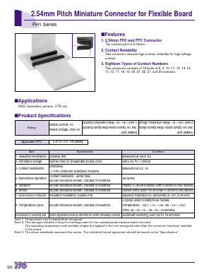 FH1-08S-2.54DSA Datasheet PDF HIROSE ELECTRIC