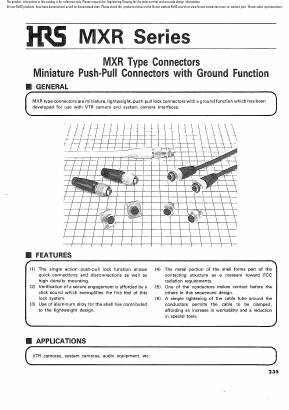 MXR-8PB-8PB Datasheet PDF HIROSE ELECTRIC