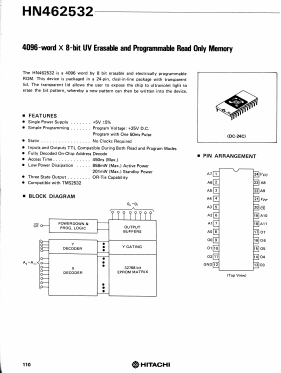 HN462532 Datasheet PDF Hitachi -> Renesas Electronics