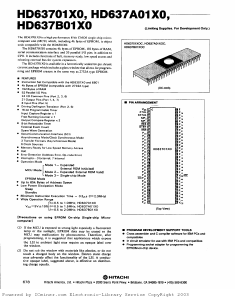 HD637A01XO Datasheet PDF Hitachi -> Renesas Electronics