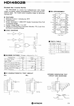 HD14502B Datasheet PDF Hitachi -> Renesas Electronics