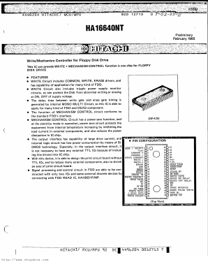 HA16640 Datasheet PDF Hitachi -> Renesas Electronics