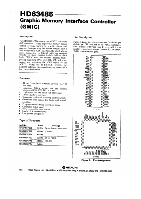 HD63485CP64 Datasheet PDF Hitachi -> Renesas Electronics