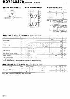 74LS279 Datasheet PDF Hitachi -> Renesas Electronics