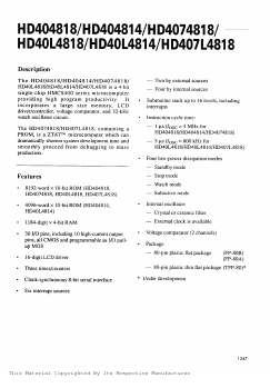 HD404814FS Datasheet PDF Hitachi -> Renesas Electronics