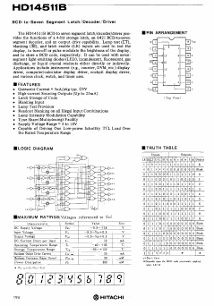 HD14511B Datasheet PDF Hitachi -> Renesas Electronics