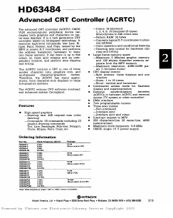 HD63484Y6 Datasheet PDF Hitachi -> Renesas Electronics