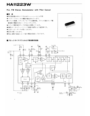 HA11223W Datasheet PDF Hitachi -> Renesas Electronics