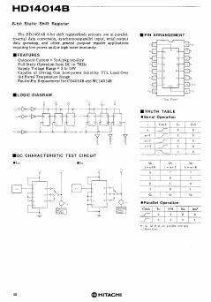 HD14014 Datasheet PDF Hitachi -> Renesas Electronics