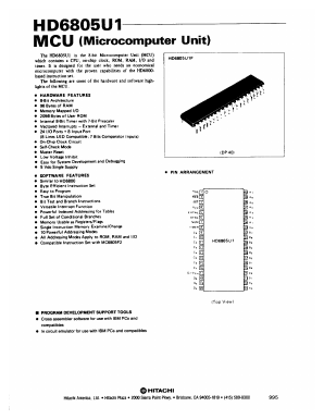 HD6805U1 Datasheet PDF Hitachi -> Renesas Electronics