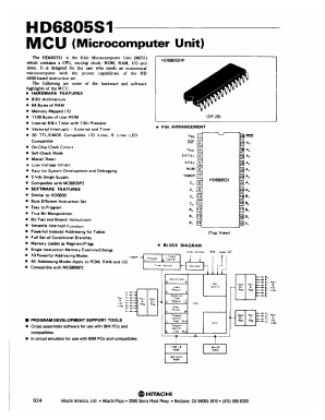 HD6805S1 Datasheet PDF Hitachi -> Renesas Electronics