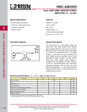 HMC-ABH209 Datasheet PDF Hittite Microwave