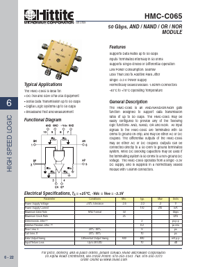 HMC-C065 Datasheet PDF Hittite Microwave