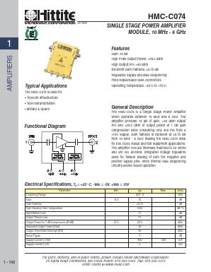 HMC-C074 Datasheet PDF Hittite Microwave