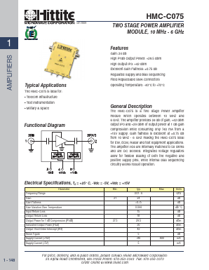HMC-C075 Datasheet PDF Hittite Microwave