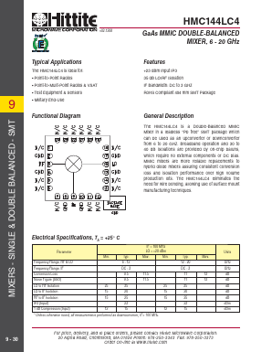 HMC144LC4_09 Datasheet PDF Hittite Microwave