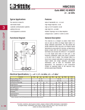 HMC555 Datasheet PDF Hittite Microwave