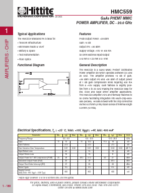 HMC559 Datasheet PDF Hittite Microwave