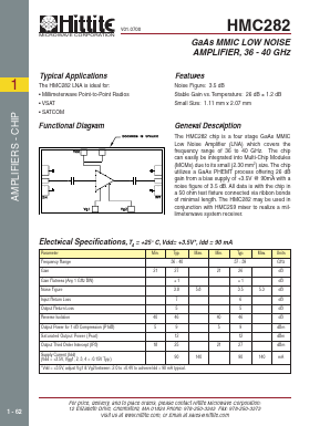 HMC282 Datasheet PDF Hittite Microwave