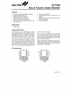 HT7700 Datasheet PDF Holtek Semiconductor