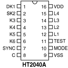 HT2040A Datasheet PDF Holtek Semiconductor