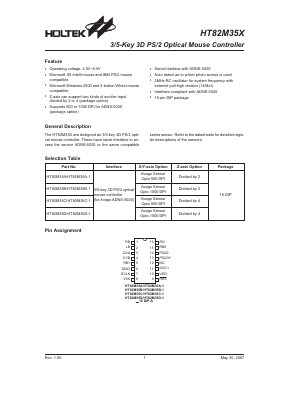 HT82M35C Datasheet PDF Holtek Semiconductor