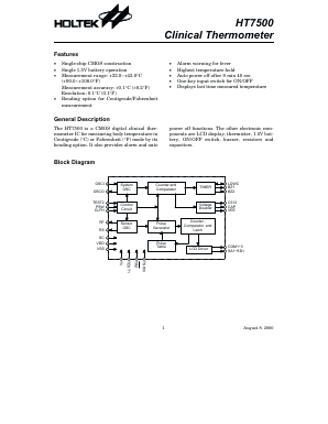 HT7500 Datasheet PDF Holtek Semiconductor