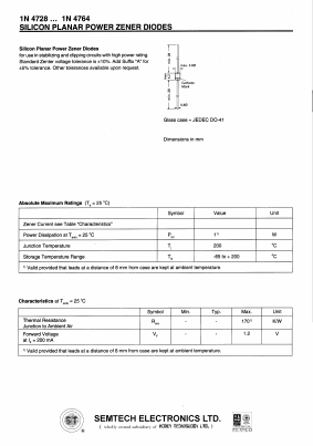 1N4733A Datasheet PDF Honey Technology
