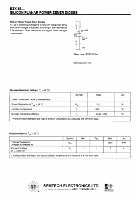 BZX85/C68 Datasheet PDF Honey Technology