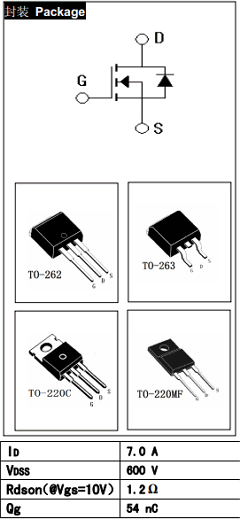JCS7N60F-O-F-N-B Datasheet PDF Jilin Sino-Microelectronics