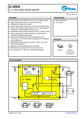 IC-WKNSO8 Datasheet PDF IC-Haus GmbH
