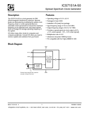 ICS7151A Datasheet PDF Integrated Circuit Systems