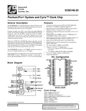 AV9148F-25 Datasheet PDF Integrated Circuit Systems